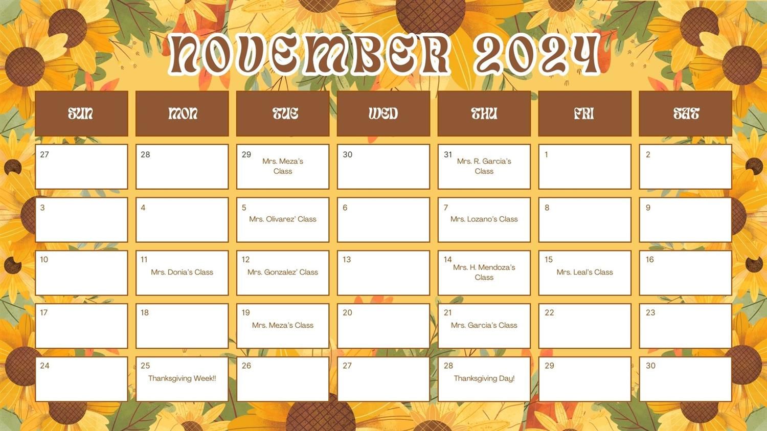Library Calendar